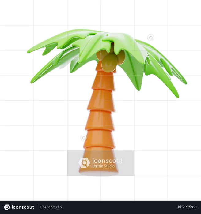 Árbol de coco  3D Icon