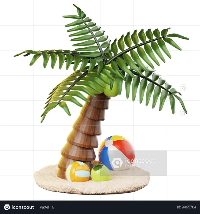 Árbol de coco  3D Icon