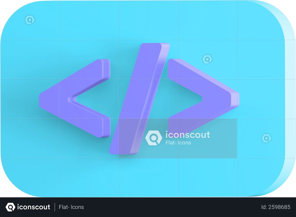 Premium Code 3D Illustration download in PNG, OBJ or Blend format