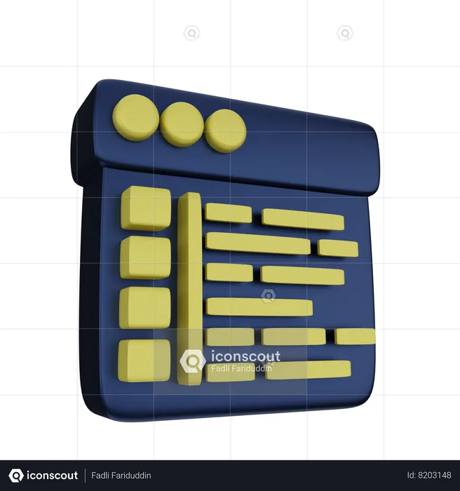 Code  3D Icon