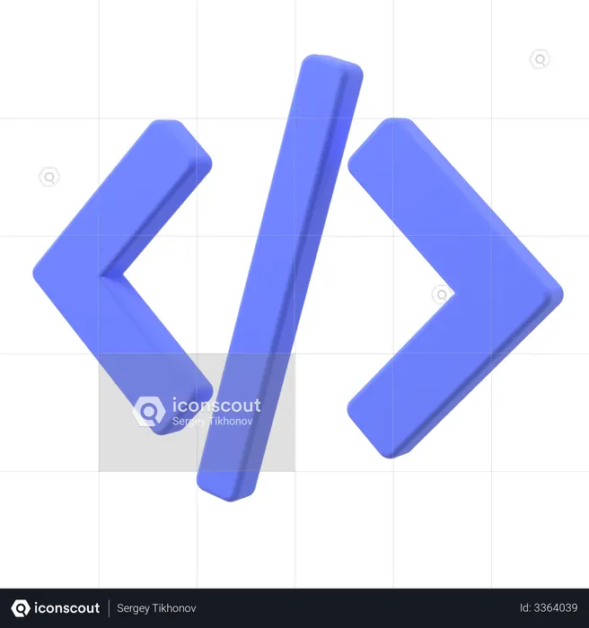 Code  3D Icon