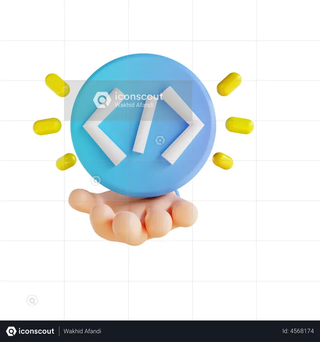 Code  3D Icon