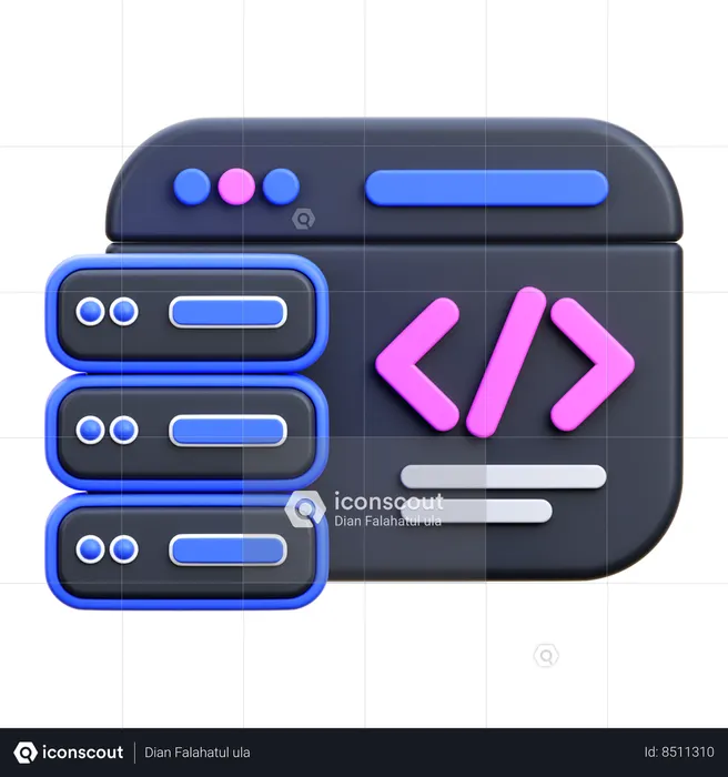 Code  3D Icon