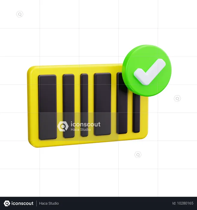 Code à barre  3D Icon