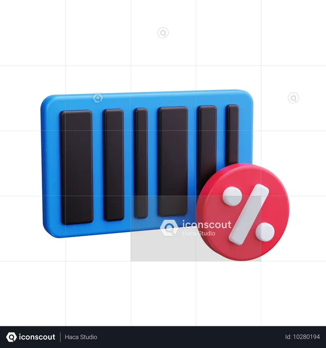 Code à barre  3D Icon