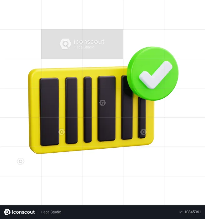 Code à barre  3D Icon