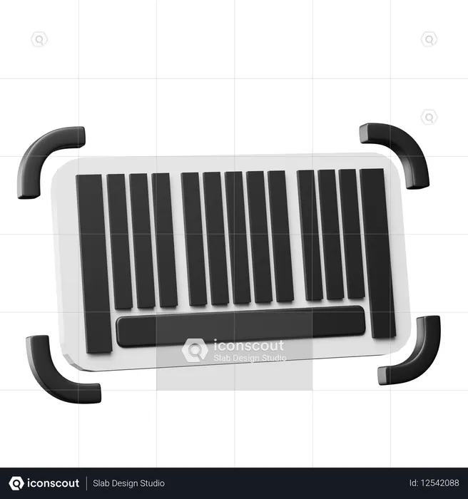 Code à barre  3D Icon