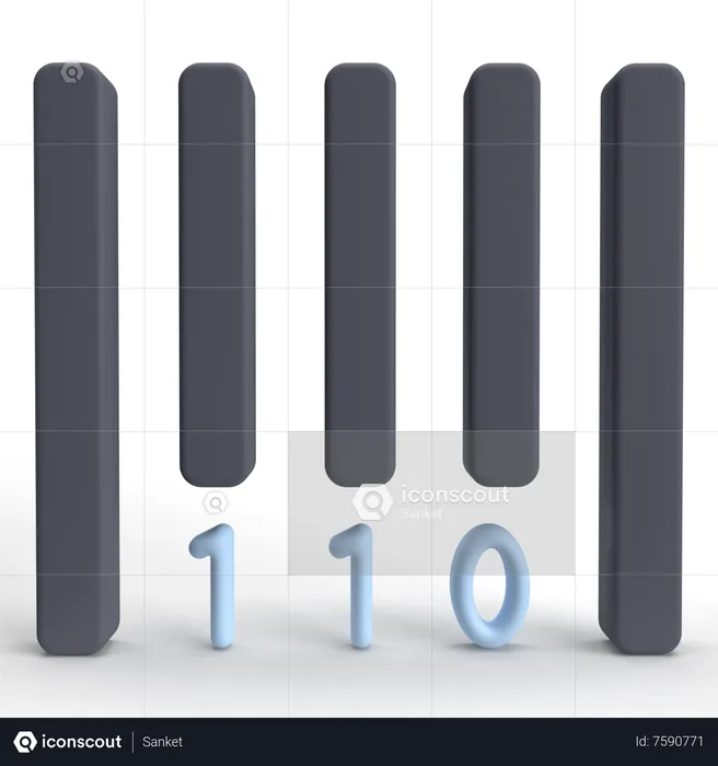 Code à barre  3D Icon
