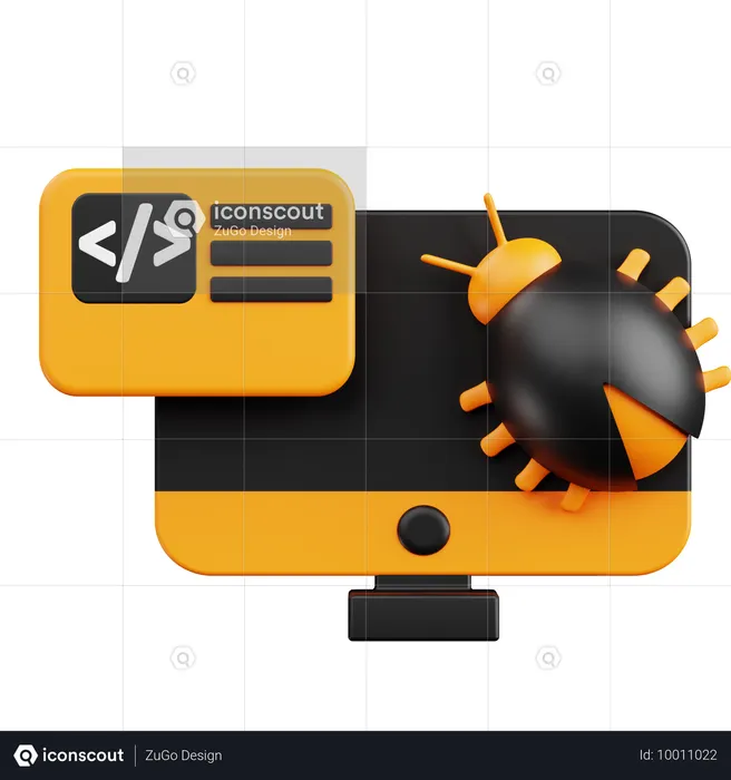 코드 버그  3D Icon