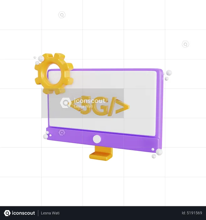 Code Development  3D Icon