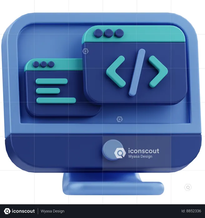 Code Editor 3D Icon - Free Download Design & Development 3D Icons ...