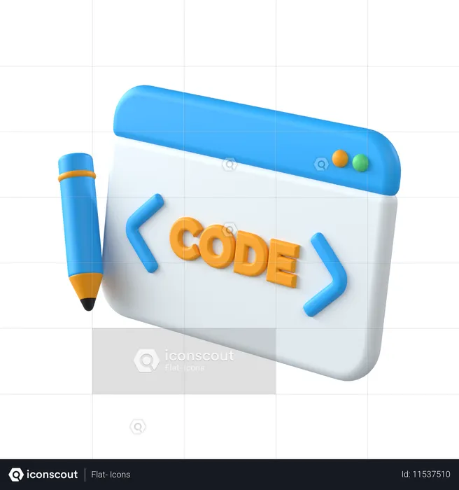 Code Editor  3D Icon