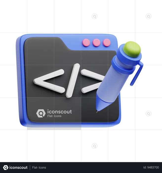 Code Editor  3D Icon