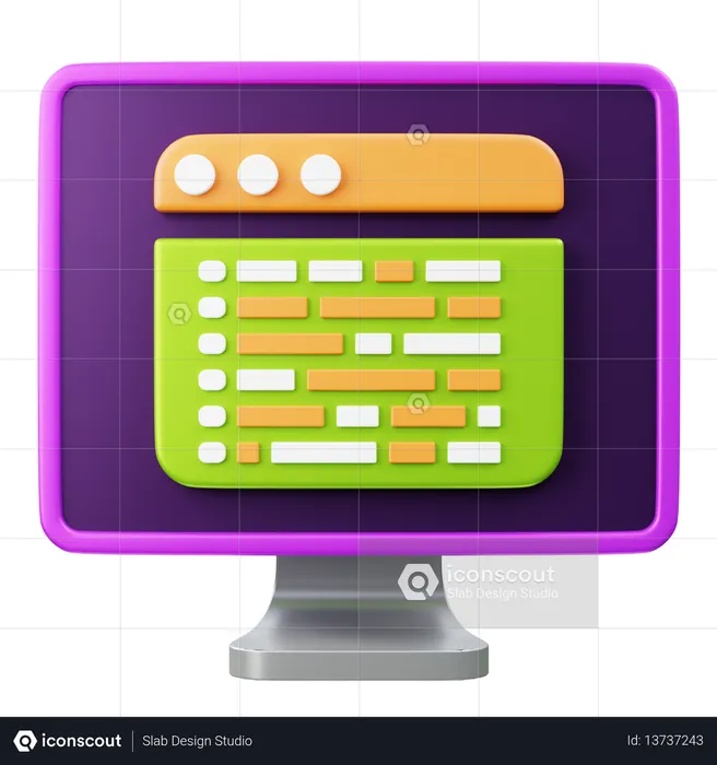 Code Editor  3D Icon
