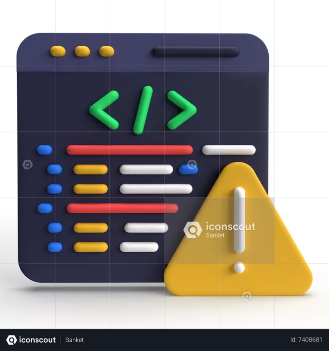 Code Error  3D Icon