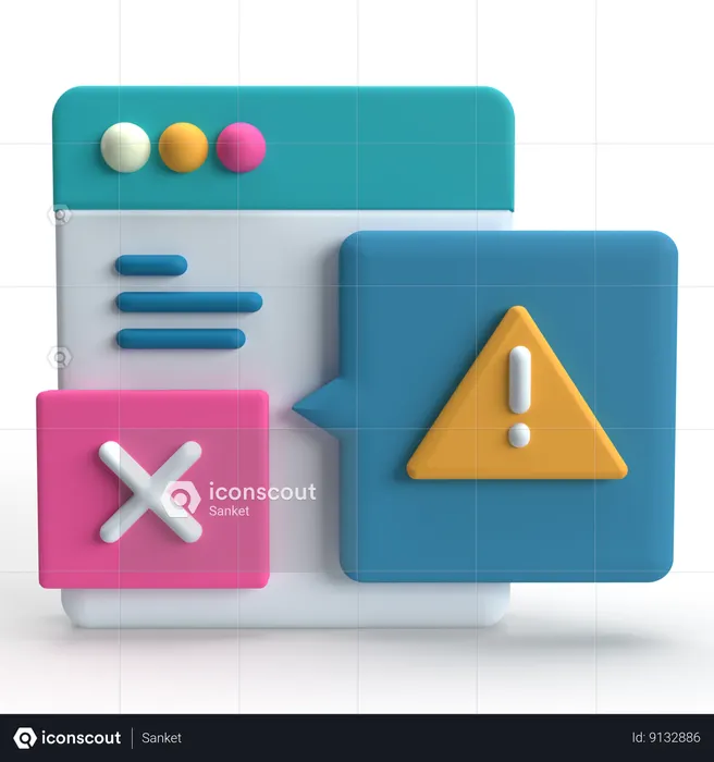 Code Error  3D Icon