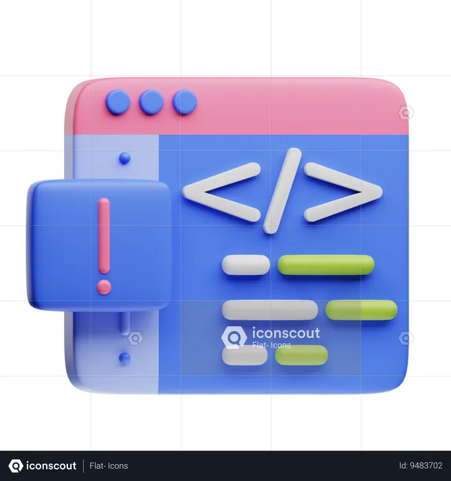 Code Error  3D Icon