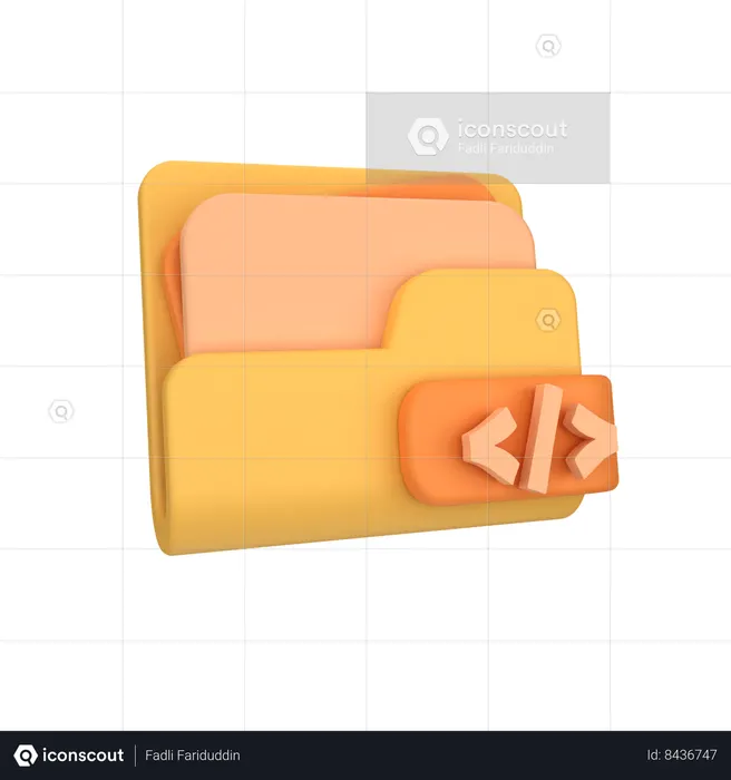 Code Folder  3D Icon