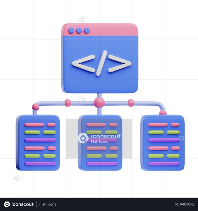 Code Framework  3D Icon