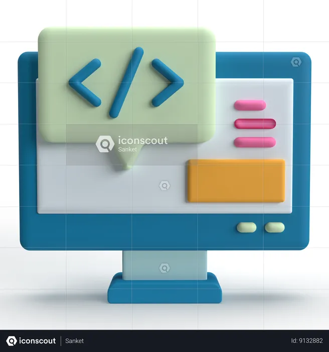 Code Message  3D Icon