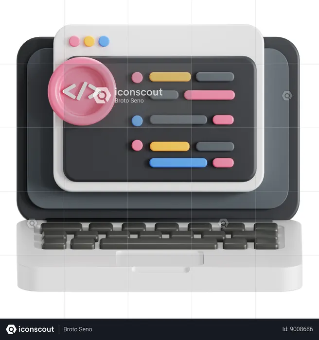 Code programming language  3D Icon