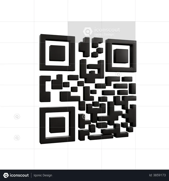 QR Code  3D Illustration