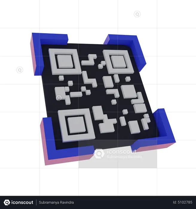 QR Code  3D Icon