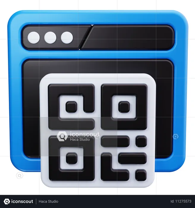 Code qr avec cadre d'image  Icône 3D