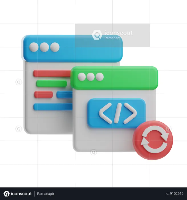 Code Refactoring  3D Icon