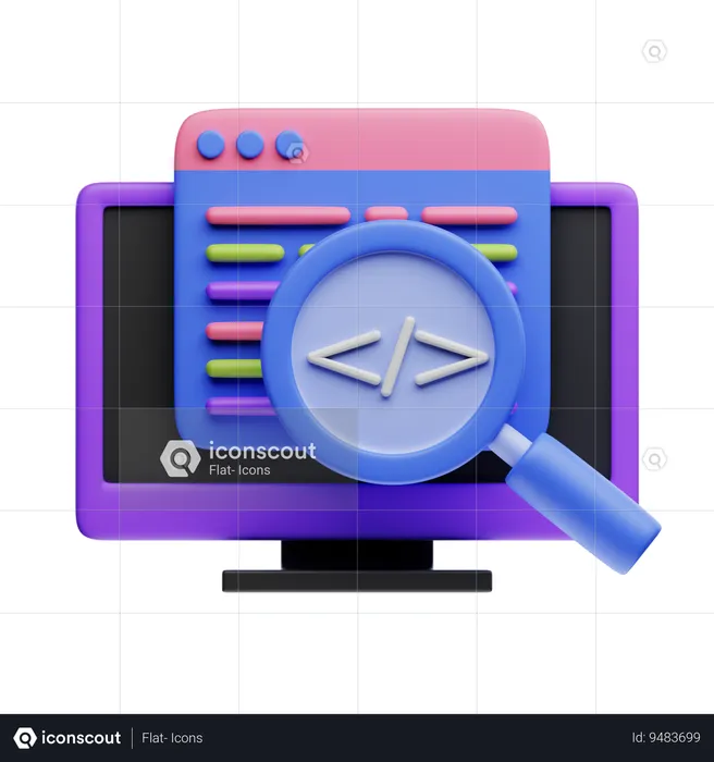 Code Review  3D Icon