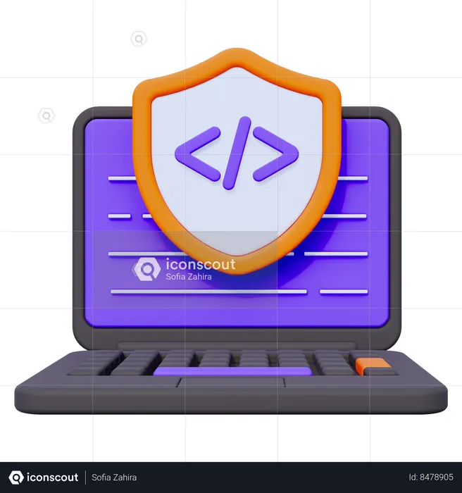 Code Shield  3D Icon