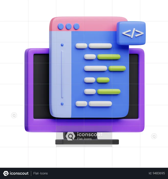 Code Snippet  3D Icon
