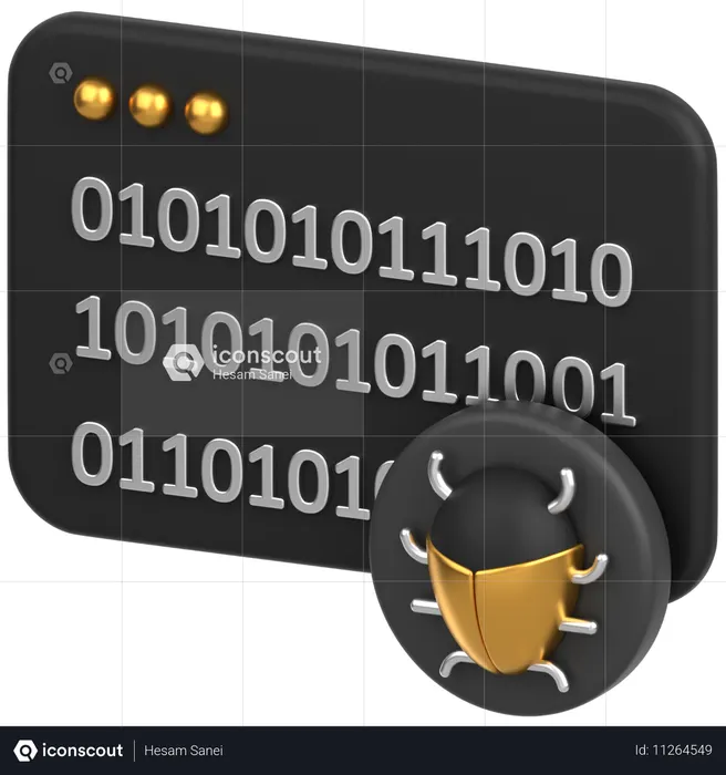 Code With Bug  3D Icon