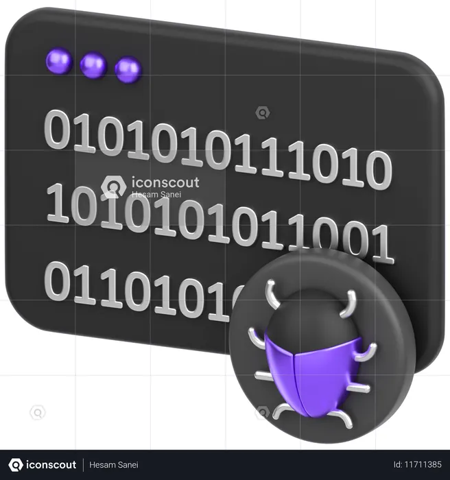 Code With Bug  3D Icon