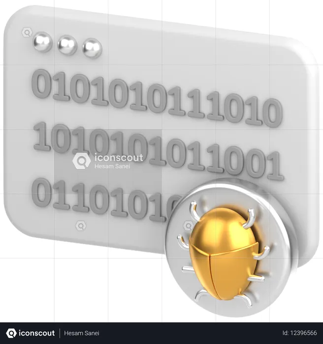 Code With Bug  3D Icon