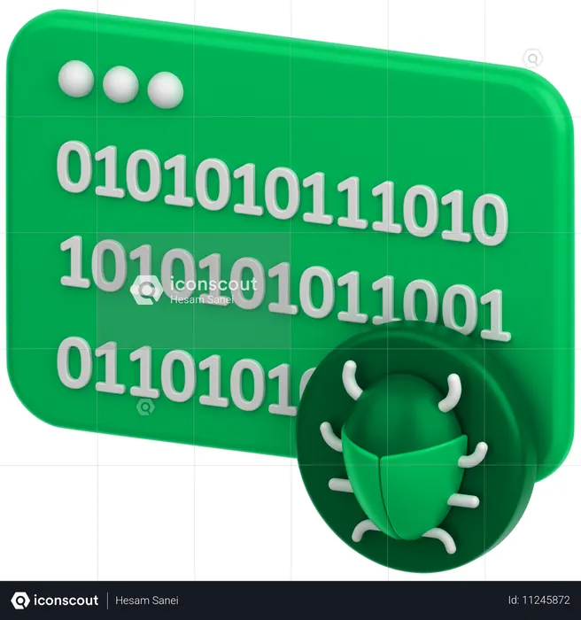 Code With Bug  3D Icon