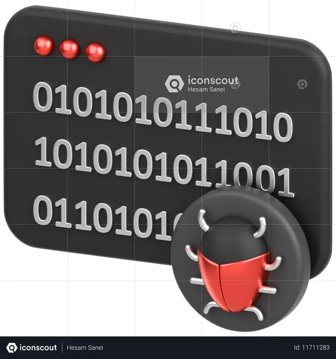 Code With Bug  3D Icon