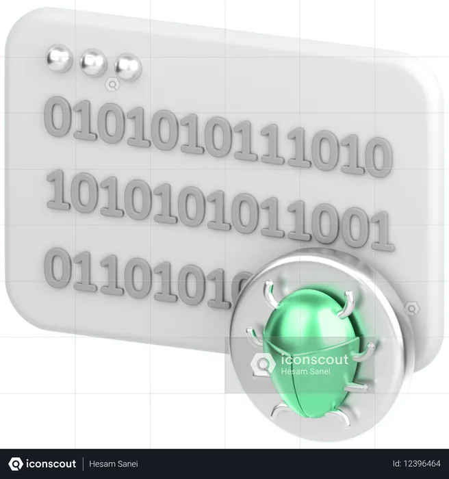 Code With Bug  3D Icon