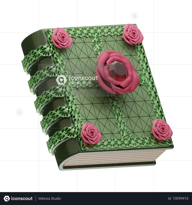 Codex de la rose enchantée  3D Icon