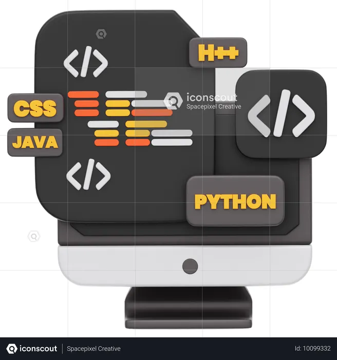 Codificação  3D Icon