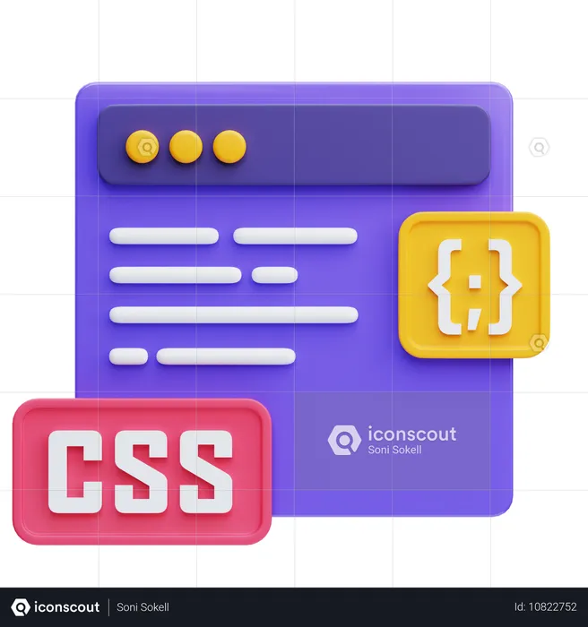 Codificação css  3D Icon