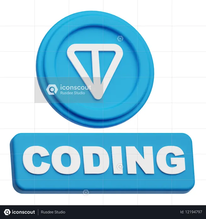 Codificação toncoin  3D Icon