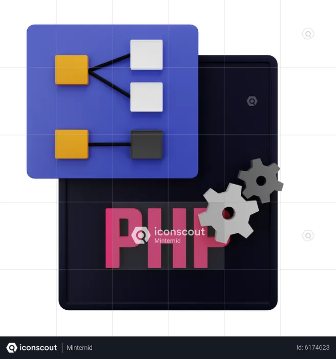 Codificación php  3D Icon