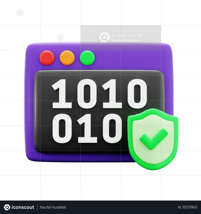 Código binario  3D Icon