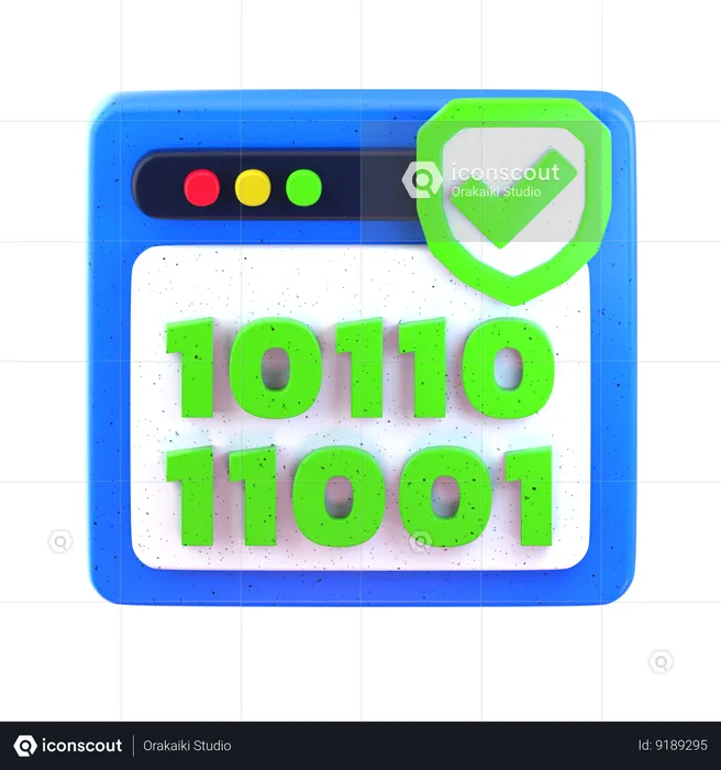 Código binario  3D Icon