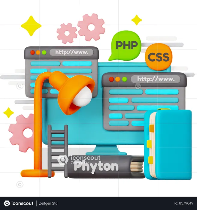 Codigo css  3D Illustration