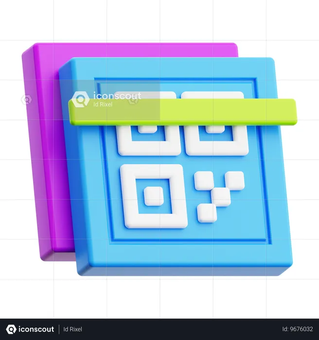 Código de barras  3D Icon