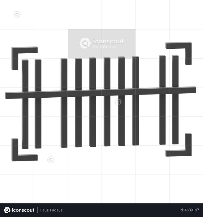 Código de barras  3D Icon