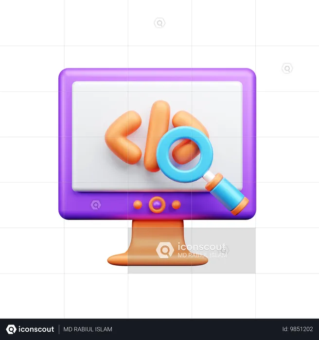 Código de pesquisa  3D Icon