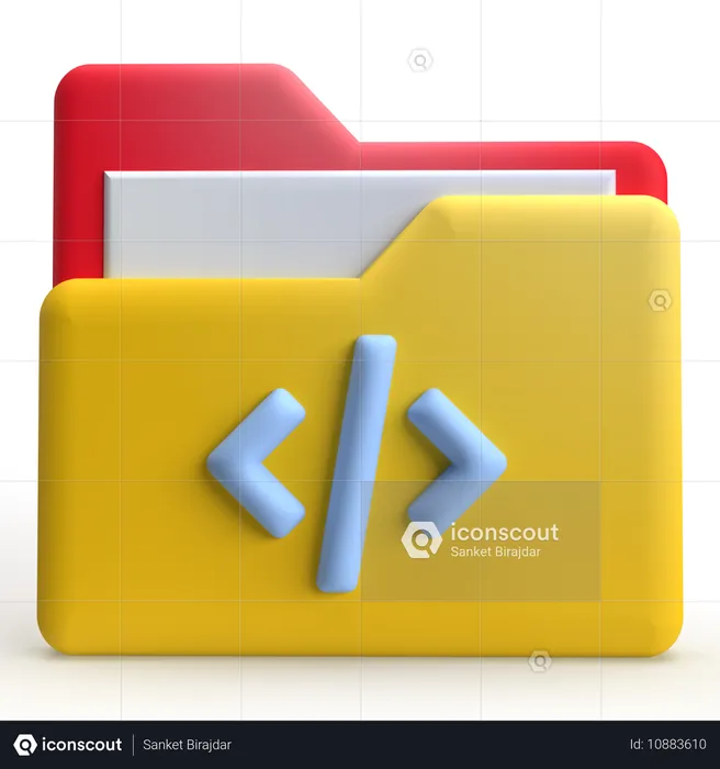 Pasta de código  3D Icon